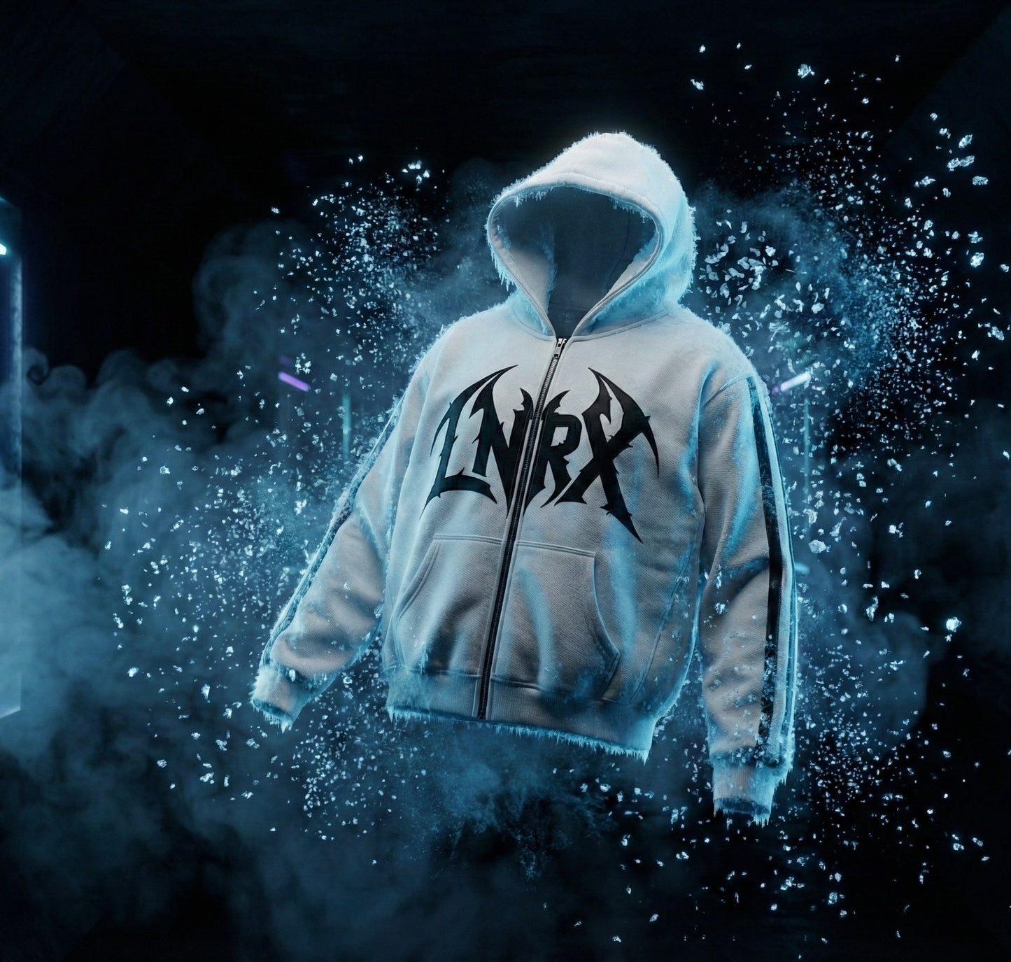 LNRX White Y2K Gothic Tracksuit | Full Zip Hoodie & Jogger Set